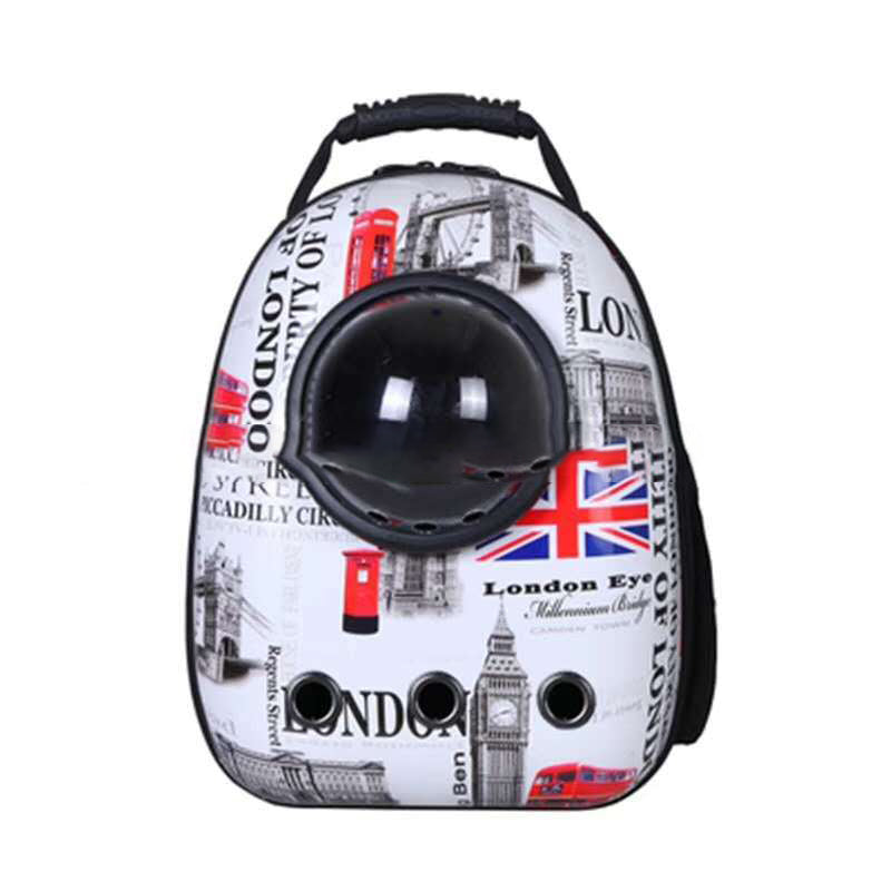 KFX-4513725 Portable Pet Backpack with Transparent Cover and Ventilation Holes for Cats and Dogs
