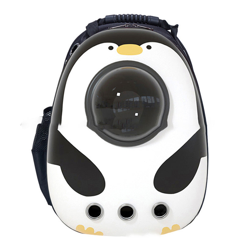 KFX-4513725 Portable Pet Backpack with Transparent Cover and Ventilation Holes for Cats and Dogs