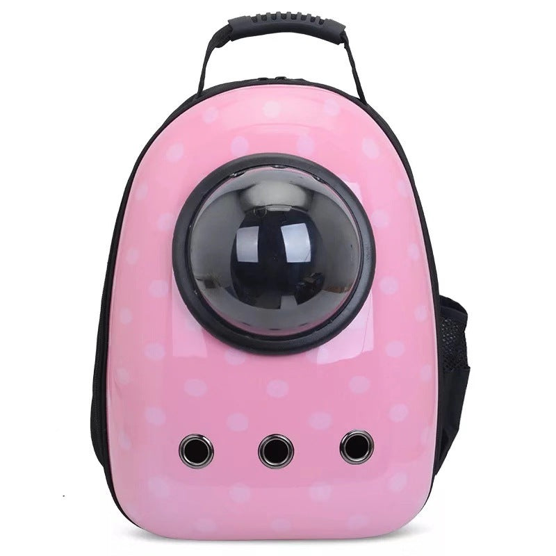 KFX-4513725 Portable Pet Backpack with Transparent Cover and Ventilation Holes for Cats and Dogs