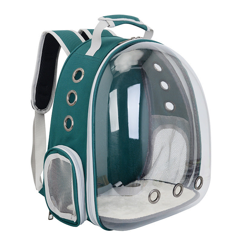 KFX-4513725 Portable Pet Backpack with Transparent Cover and Ventilation Holes for Cats and Dogs