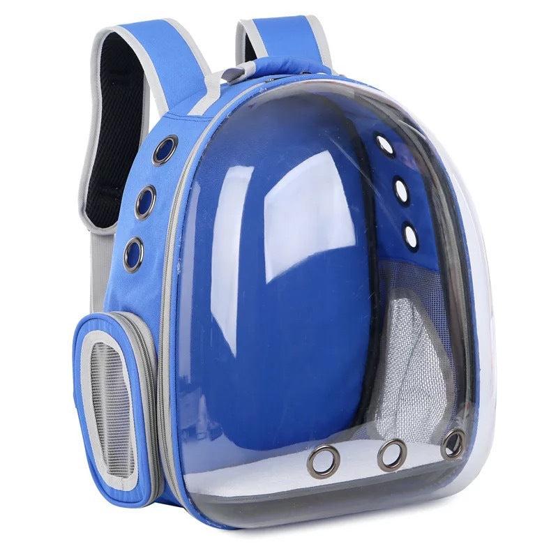 KFX-4513725 Portable Pet Backpack with Transparent Cover and Ventilation Holes for Cats and Dogs