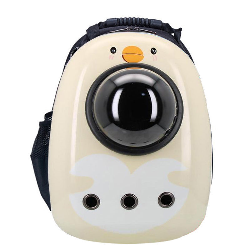 KFX-4513725 Portable Pet Backpack with Transparent Cover and Ventilation Holes for Cats and Dogs