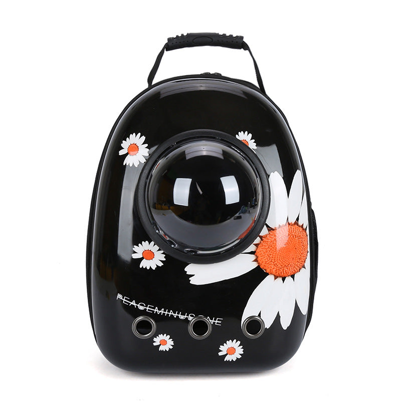 KFX-4513725 Portable Pet Backpack with Transparent Cover and Ventilation Holes for Cats and Dogs