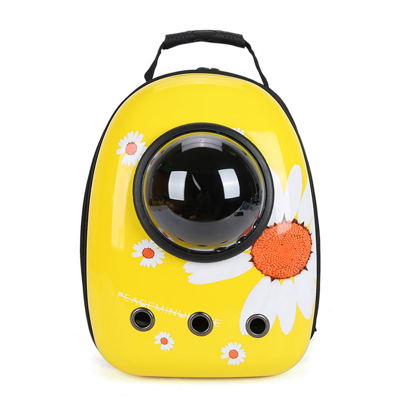 KFX-4513725 Portable Pet Backpack with Transparent Cover and Ventilation Holes for Cats and Dogs