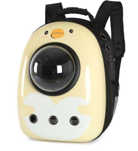 KFX-4513725 Portable Pet Backpack with Transparent Cover and Ventilation Holes for Cats and Dogs