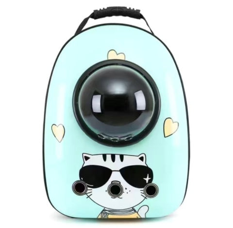 KFX-4513725 Portable Pet Backpack with Transparent Cover and Ventilation Holes for Cats and Dogs
