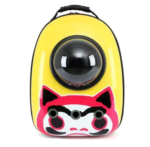 KFX-4513725 Portable Pet Backpack with Transparent Cover and Ventilation Holes for Cats and Dogs