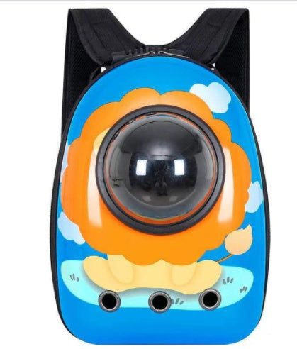 KFX-4513725 Portable Pet Backpack with Transparent Cover and Ventilation Holes for Cats and Dogs