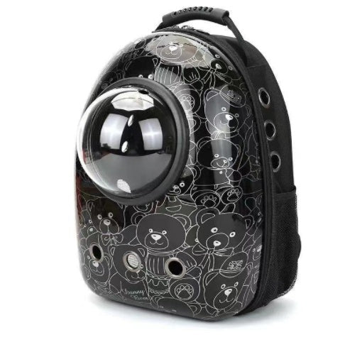 KFX-4513725 Portable Pet Backpack with Transparent Cover and Ventilation Holes for Cats and Dogs