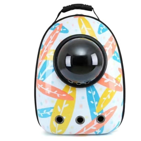 KFX-4513725 Portable Pet Backpack with Transparent Cover and Ventilation Holes for Cats and Dogs