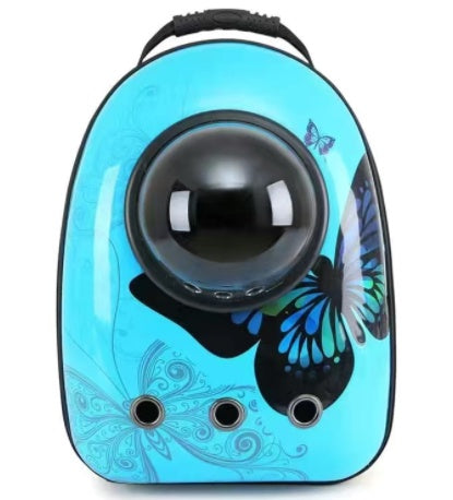 KFX-4513725 Portable Pet Backpack with Transparent Cover and Ventilation Holes for Cats and Dogs