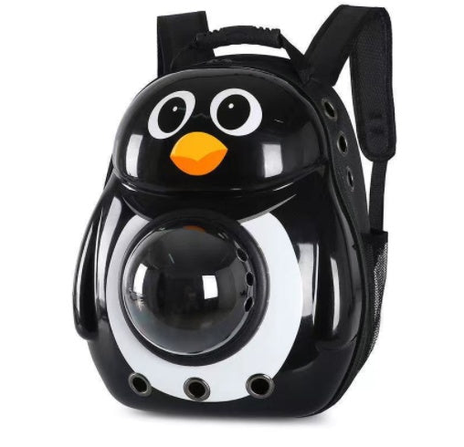 KFX-4513725 Portable Pet Backpack with Transparent Cover and Ventilation Holes for Cats and Dogs