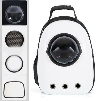 KFX-4513725 Portable Pet Backpack with Transparent Cover and Ventilation Holes for Cats and Dogs