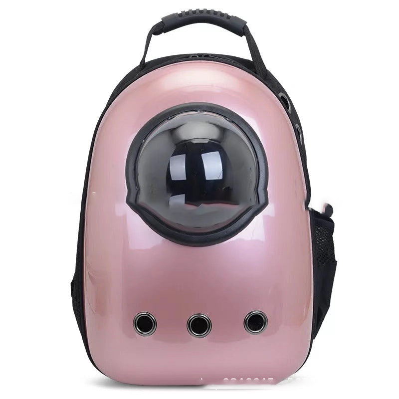 KFX-4513725 Portable Pet Backpack with Transparent Cover and Ventilation Holes for Cats and Dogs