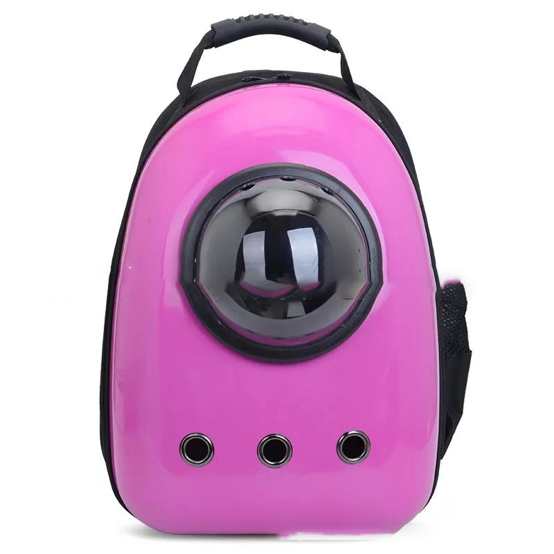 KFX-4513725 Portable Pet Backpack with Transparent Cover and Ventilation Holes for Cats and Dogs