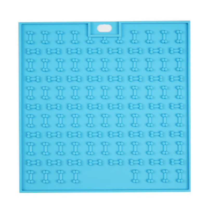 KFX-4515261 Silicone Pet Licking and Slow Feeding Pad - Dog Bone & Cross Designs, Multiple Colors