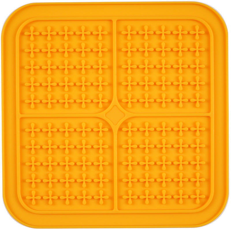 KFX-4515261 Silicone Pet Licking and Slow Feeding Pad - Dog Bone & Cross Designs, Multiple Colors