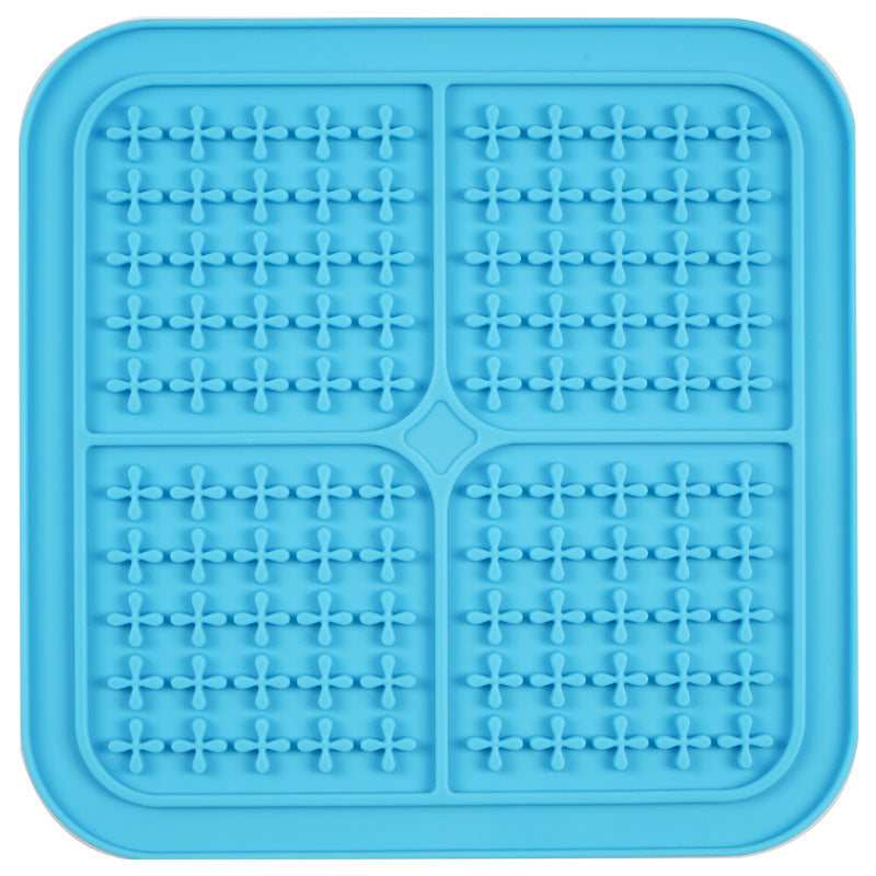 KFX-4515261 Silicone Pet Licking and Slow Feeding Pad - Dog Bone & Cross Designs, Multiple Colors