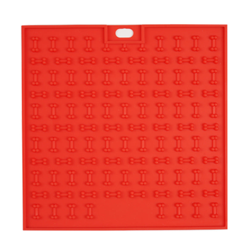 KFX-4515261 Silicone Pet Licking and Slow Feeding Pad - Dog Bone & Cross Designs, Multiple Colors