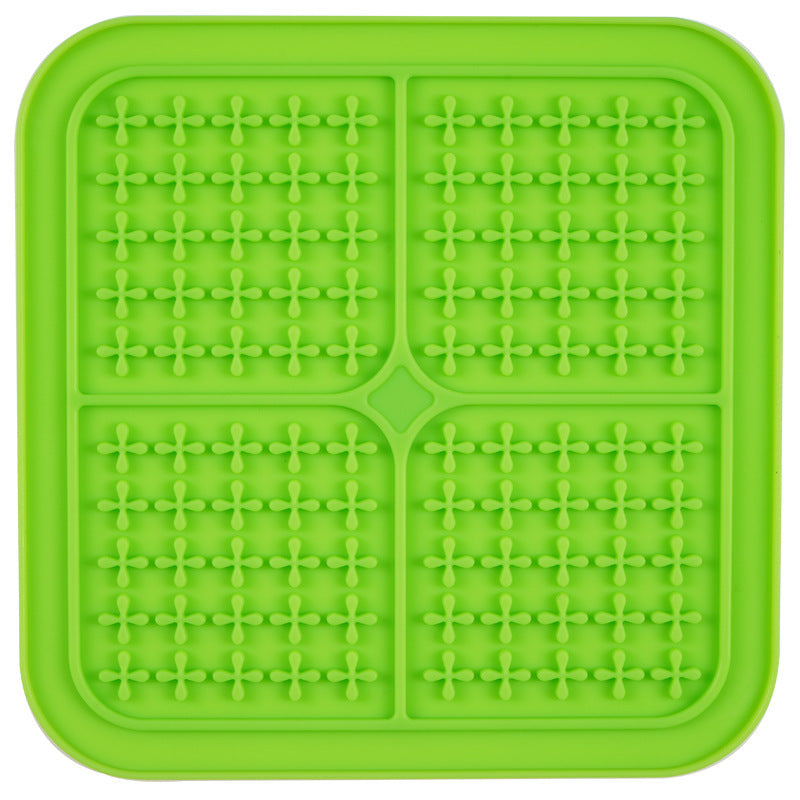 KFX-4515261 Silicone Pet Licking and Slow Feeding Pad - Dog Bone & Cross Designs, Multiple Colors