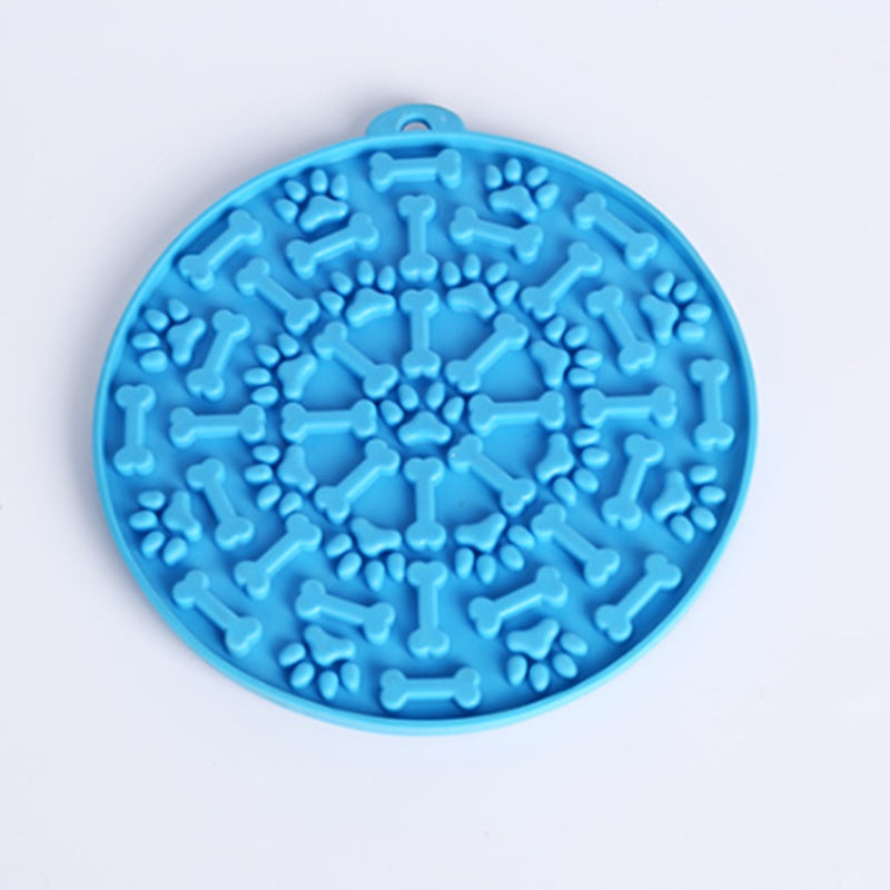 KFX-4515261 Silicone Pet Licking and Slow Feeding Pad - Dog Bone & Cross Designs, Multiple Colors
