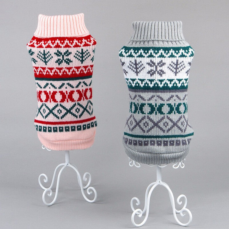 KFX-4515645 Cozy Casual Dog Sweater for Autumn and Winter - 100% Cotton Material