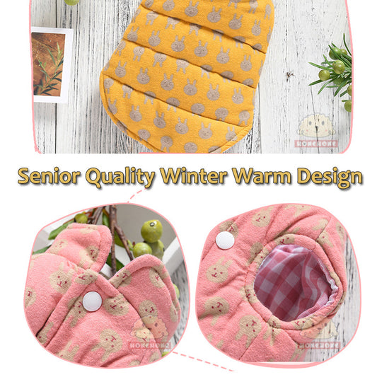 KFX-4515901 Reversible Warm Cotton Dog Vest in Yellow, Blue, and Pink