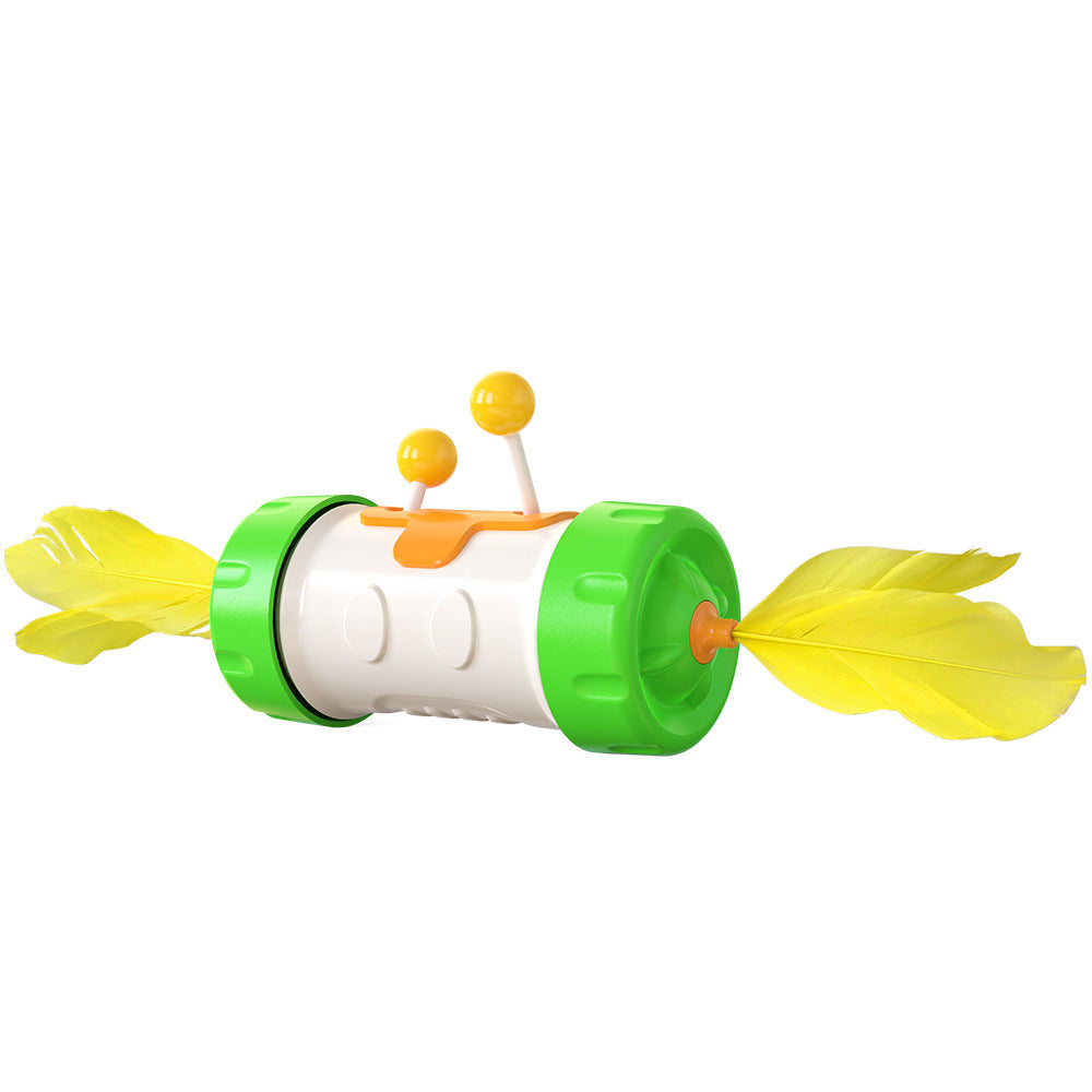 KFX-4518717 Interactive Feather Chasing Toy for Cats - Engaging Pole Tumbler Puzzle for Kittens