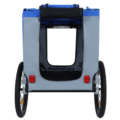 KFX-4518845 Large Folding Bike Trailer for Dogs, All-Terrain Pet Carrier, 120LB Capacity, Durable Steel Frame, Ideal for Cycling, Jogging, and Outdoor Adventures