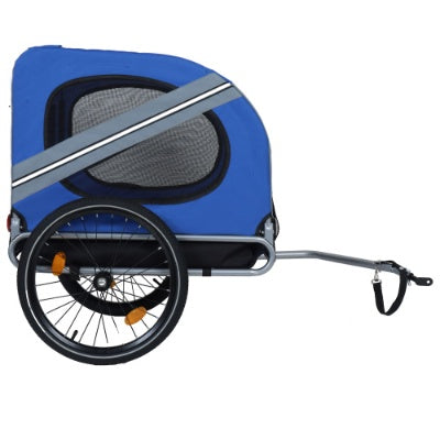 KFX-4518845 Large Folding Bike Trailer for Dogs, All-Terrain Pet Carrier, 120LB Capacity, Durable Steel Frame, Ideal for Cycling, Jogging, and Outdoor Adventures
