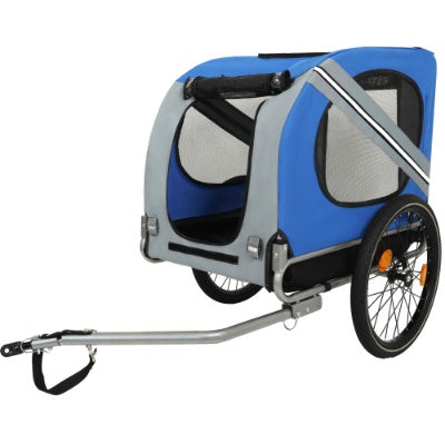 KFX-4518845 Large Folding Bike Trailer for Dogs, All-Terrain Pet Carrier, 120LB Capacity, Durable Steel Frame, Ideal for Cycling, Jogging, and Outdoor Adventures