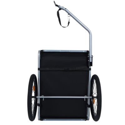 KFX-4518845 Large Folding Bike Trailer for Dogs, All-Terrain Pet Carrier, 120LB Capacity, Durable Steel Frame, Ideal for Cycling, Jogging, and Outdoor Adventures