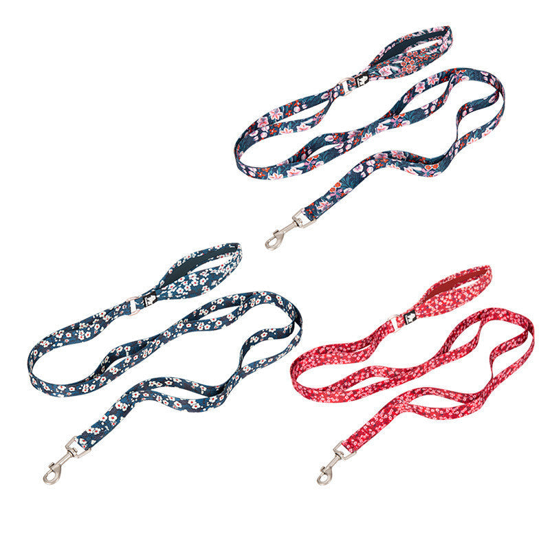 KFX-4521021 Durable Polyester Dog Traction Belt with Aluminum Shrimp Button - Multiple Colors Available