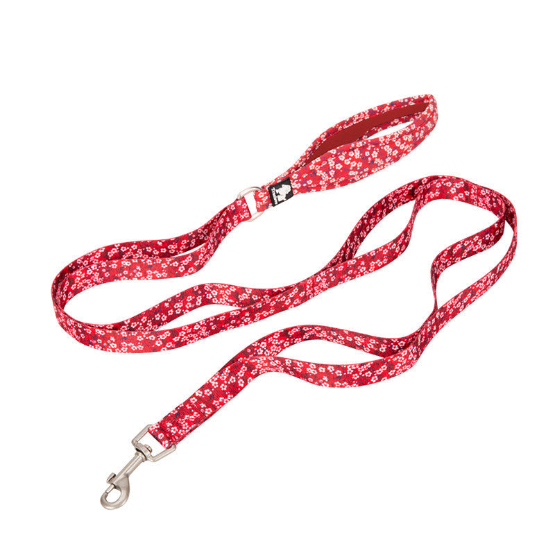 KFX-4521021 Durable Polyester Dog Traction Belt with Aluminum Shrimp Button - Multiple Colors Available