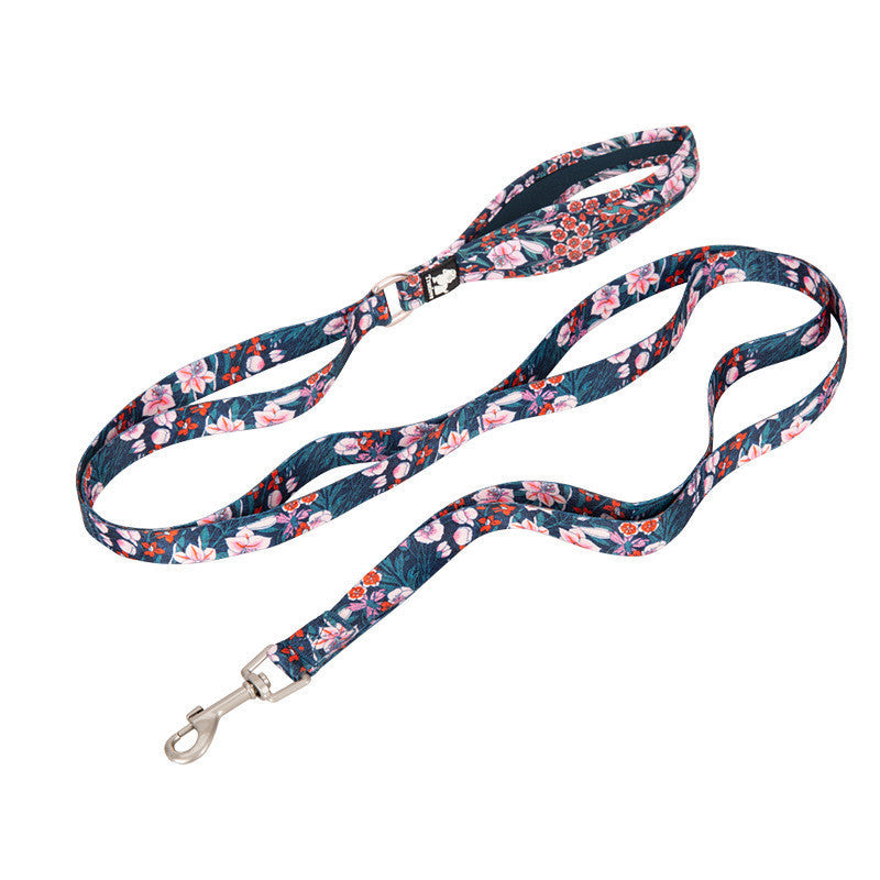 KFX-4521021 Durable Polyester Dog Traction Belt with Aluminum Shrimp Button - Multiple Colors Available