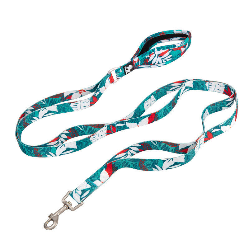 KFX-4521021 Durable Polyester Dog Traction Belt with Aluminum Shrimp Button - Multiple Colors Available