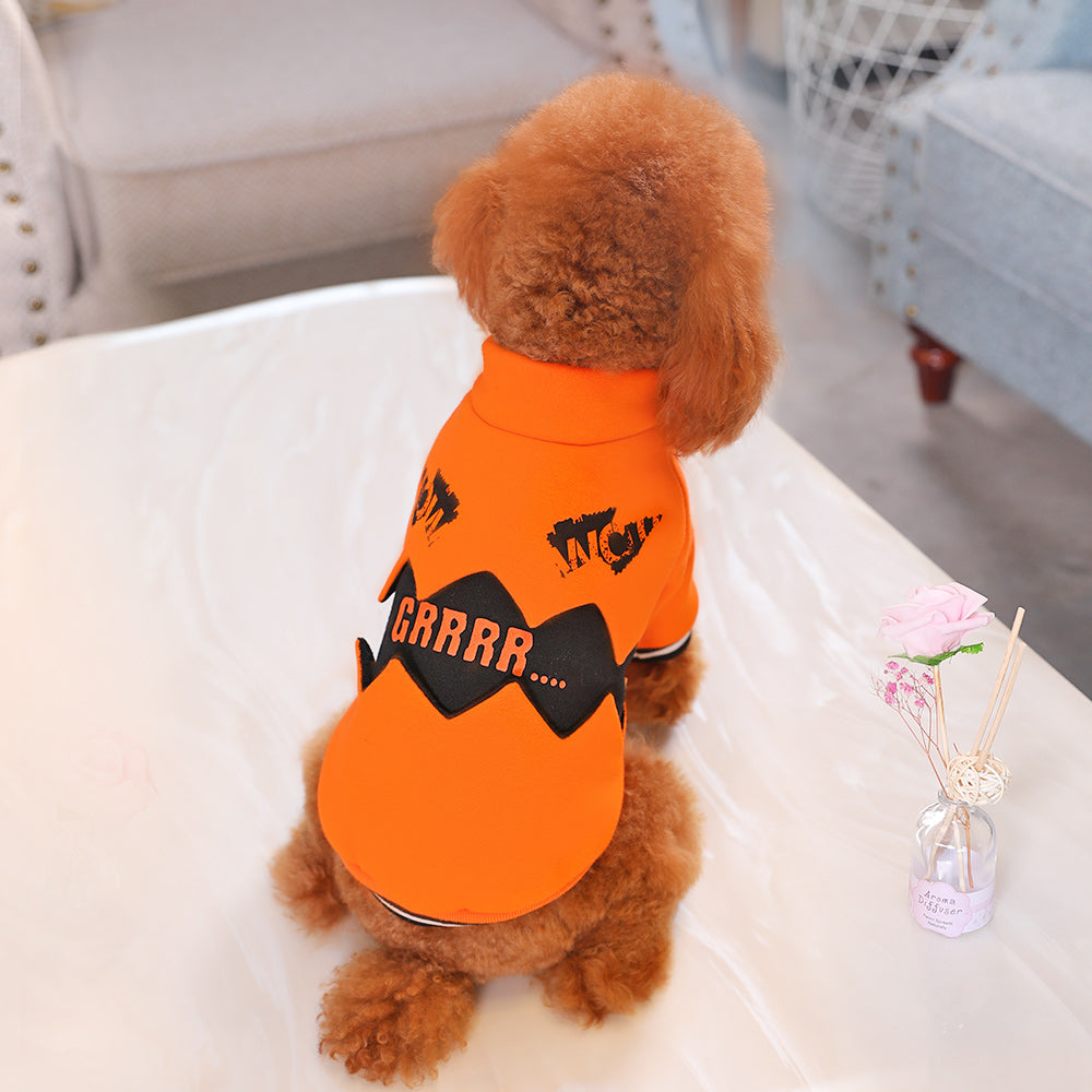 KFX-4522301 Pumpkin Halloween Costume for Dogs - Cozy Casual Sweater Outfit
