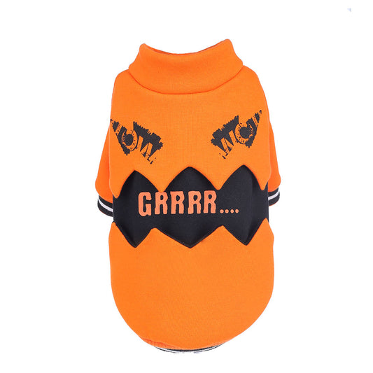 KFX-4522301 Pumpkin Halloween Costume for Dogs - Cozy Casual Sweater Outfit