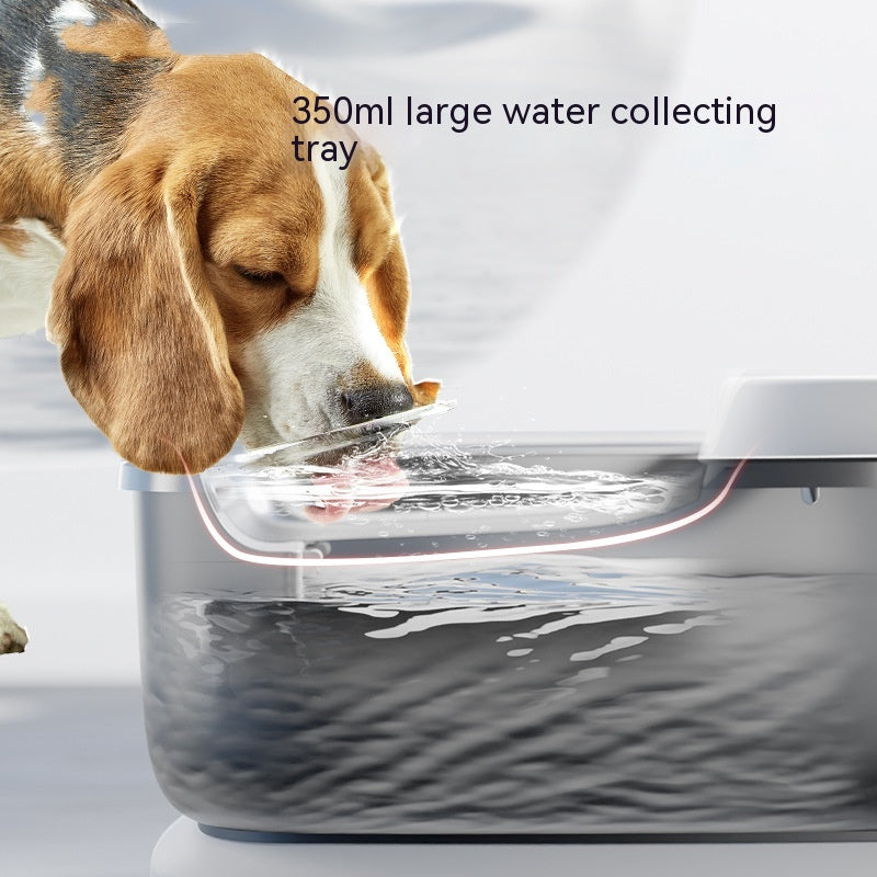 KFX-4523069 Minimalist Circulating Water Dispenser for Dogs and Cats - 7L Capacity with Stainless Steel Tray and Automatic Power Off