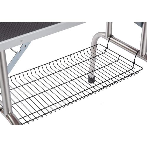KFX-4524861 Adjustable Heavy Duty Portable Dog Grooming Table with Armrests and Anti-Slip Surface