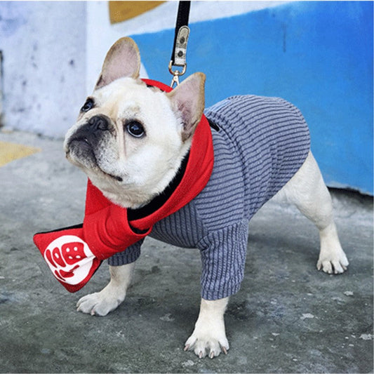 KFX-4525373 Casual Contrast Pocket Embroidered Dog T-Shirt for Everyday Wear
