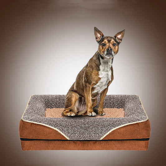 KFX-4527037 Square Pet Sofa Bed for Dogs and Cats - Soft Cloth Pet Nest in Multiple Colors and Sizes