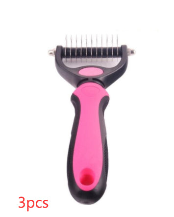 KFX-4528573 Stainless Steel Rake Comb with Rounded Edge for Dogs and Cats - Large and Small Sizes Available