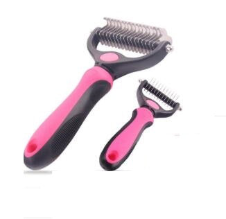 KFX-4528573 Stainless Steel Rake Comb with Rounded Edge for Dogs and Cats - Large and Small Sizes Available