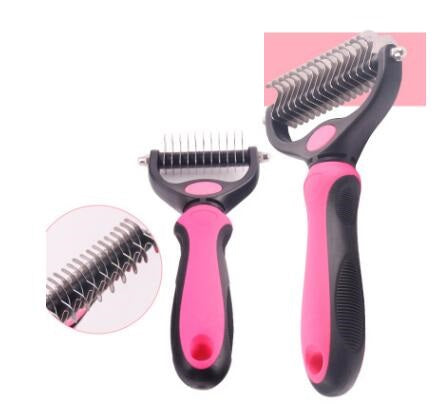 KFX-4528573 Stainless Steel Rake Comb with Rounded Edge for Dogs and Cats - Large and Small Sizes Available