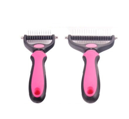 KFX-4528573 Stainless Steel Rake Comb with Rounded Edge for Dogs and Cats - Large and Small Sizes Available