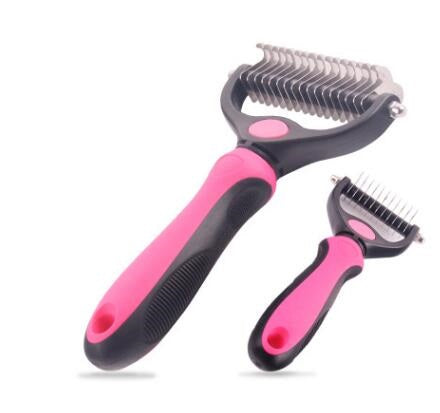 KFX-4528573 Stainless Steel Rake Comb with Rounded Edge for Dogs and Cats - Large and Small Sizes Available