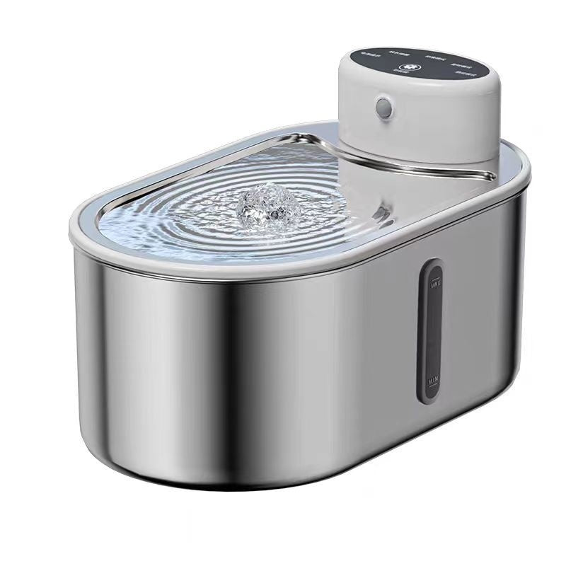 KFX-4528829 Stainless Steel Infrared Induction Water Fountain for Dogs and Cats