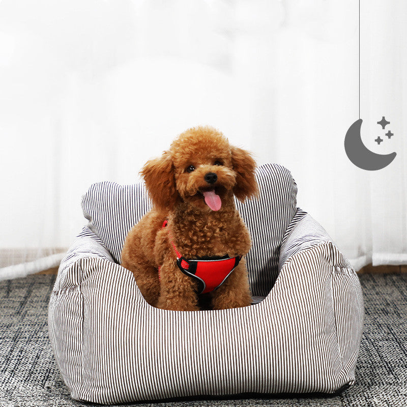 KFX-4529213 Removable Washable Pet Car Seat with Anti-Slip Bottom and High Resilience Cotton, 55*50*35cm