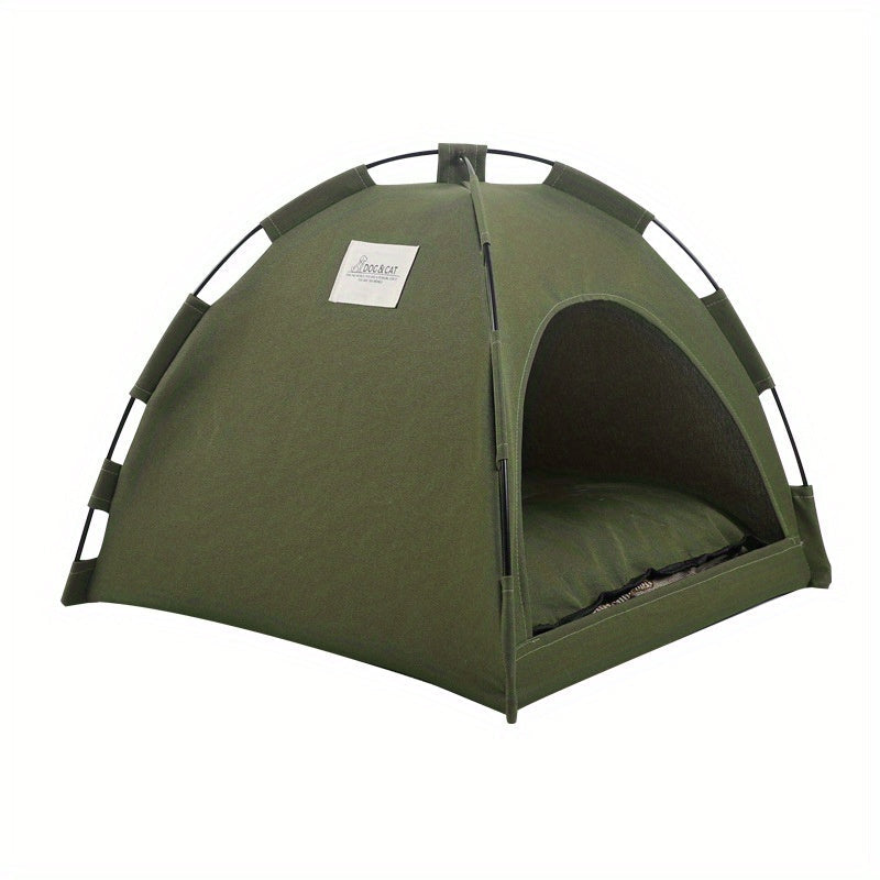 KFX-4530237 Cozy Portable Cat Tent Bed with Removable Non-Slip Soft Pad for Cats and Small Dogs